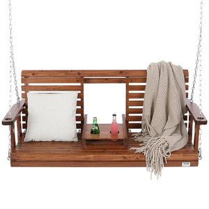 Vanegas Bois Massif Style Ferme Porche Balançoire Banc Design Moderne Mobilier d'Extérieur pour Cour, Parc et Salon - Product Image 6