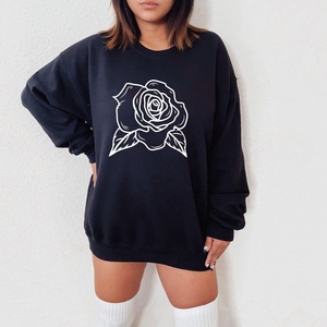 เสื้อสเวตเชิ้ตคอกลมสีชมพูทรงโอเวอร์ไซส์ แขนยาวแบบดรอปโชว์เดอร์ ผ้าวอช สำหรับผู้หญิง ใส่ได้ทั้งฤดูใบไม้ร่วงและฤดูหนาว - Product Image 4