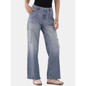 Mid Waist Comfortable <b>Cargo</b> Trousers for Women Loose Straight Leg Soft Fabric Casual <b>Pants</b> - Product Image 1