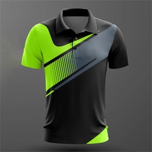 Polo informal de poliéster con cremallera, jersey de manga corta, camiseta de golf de punto con estampado, talla XL - Product Image 3