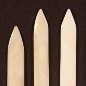 Custom Size Polished Waterproof Organic Material Love Style Bone <b>Folder</b> Scoring Folding Creasing Tool for Paper Leather craft - Product Image 1