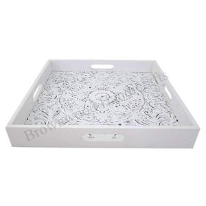 ชุดถาดเสิร์ฟไม้มะม่วงแกะสลักด้วยมือ3ชุดสไตล์โมเดิร์นสำหรับใช้ในบ้านกลางแจ้งในร้านอาหารโรงแรม - Product Image 5