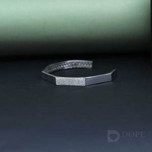 สร้อยข้อมือเพชรมอสเซียไนต์สำหรับสุภาพบุรุษเงิน925ดีไซน์สุดพิเศษสำหรับทุกที่ - Product Image 4