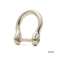 Accessoires pour artisanat du cuir : Fermoir fer à cheval rond de qualité avec vis, détachable, anneau en D métallique de 16 mm