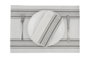 Ensemble bistro 100% coton-Serviette et napperon tissés gris à motif à carreaux durable à séchage rapide pour la maison et les restaurants - Product Image 6