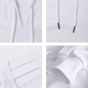 Customized Streetwear Stylish White <b>Top</b> Trendy Pullover Oversized 100%Cotton Women's Hoodies Plain Dyed Breathable OEM Supplier - Product Image 6