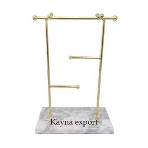 Support de bijoux en métal fantaisie avec support en marbre dernière conception support de bijoux en métal à base de marbre pour la décoration de la maison et du salon de la chambre - Product Image 3