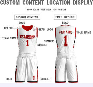 Camisetas de baloncesto personalizadas para niños con servicio de OEM, camisetas de baloncesto americanas cosidas en la parte superior, camisetas de baloncesto impresas al por mayor - Product Image 3