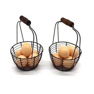 Finest Quality Iron Kitchen Egg Basket <b>Marvelous</b> Design Round Shape Black Color Egg Basket for Top Selling - Product Image 5