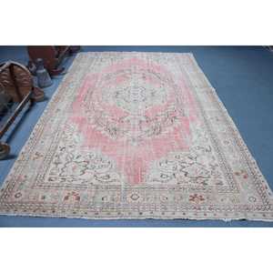 พรมตุรกีโบราณ ขนาดใหญ่พิเศษ 6.7x10.7 ฟุต พรมเปอร์เซียสีแดงขาว - Product Image 1