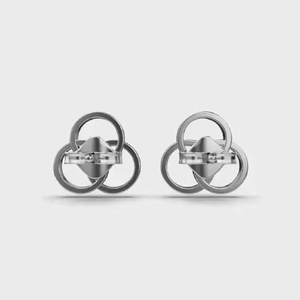 Pendientes de Aro Huggie de Oro Sólido de Lujo Personalizados de 10K, 14K y 18K con Diamantes, Joyería de Plata de Ley 925 para Mujer, Certificados por IGI - Product Image 4
