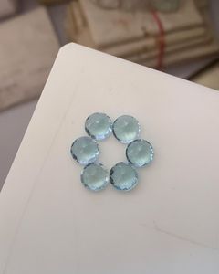 Piedra preciosa facetada de forma redonda Azul Aguamarina natural de 2mm a 6mm piedras de Aguamarina sueltas de corte brillante para joyería - Product Image 4