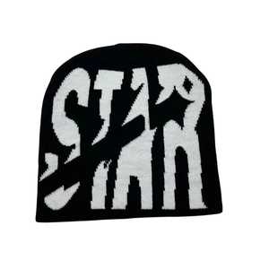 Bonnet en jacquard 100% acrylique personnalisé avec nœuds, bonnet d'hiver de haute qualité, design de lettres tendance, chaud au quotidien, unisexe - Product Image 3