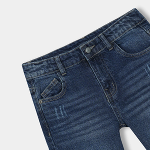 Pantalones cortos de mezclilla informales de cintura alta para hombre directos de fábrica estilo recto lavado ligero transpirable al por mayor a precio barato - Product Image 2