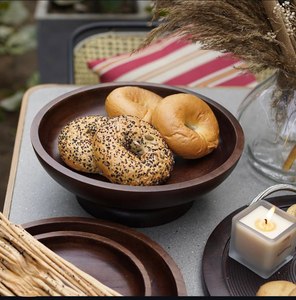 Tazón de Madera Antiguo de Diseño Creativo, Forma Redonda, para Servir Ensaladas, Mezclar Aperitivos, Servir Palomitas de Maíz, al Mejor Precio Accesible - Product Image 3