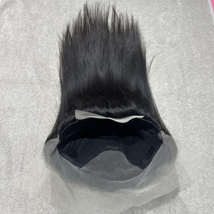 Кружевной парик из натуральных индийских волос Remy, полностью кружевной, прямой, без клея, 12-30 дюймов, для чернокожих женщин, прозрачный, доставка <span class=keywords><strong>DHL</strong></span> - Product Image 1