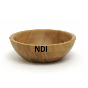 Bol à fruits décoratif en bois incurvé à la main pour servir des aliments Accueil Hôtel Table Ware Top Décoration Salade Serveur Plats Bol - Product Image 1