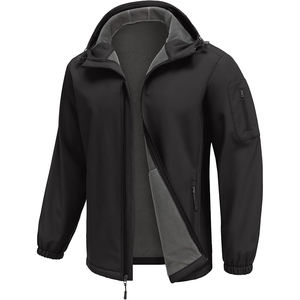 Nouveau design de veste softshell légère et personnalisée, doublée en polaire, avec poche sur les manches du sweat à capuche, vente en gros - Product Image 5