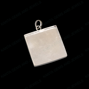 Colgante de marco de bisel cuadrado de 25mm de Plata de Ley 925 sólida para cenizas, relleno de resina, piedras preciosas finas, regalos de joyería conmemorativos - Product Image 6