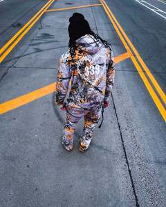 Conjunto de pantalones de chándal con capucha y lavado ácido con cremallera de algodón pesado personalizado para hombre parche bordado con logotipo chándal transpirable sostenible - Product Image 6