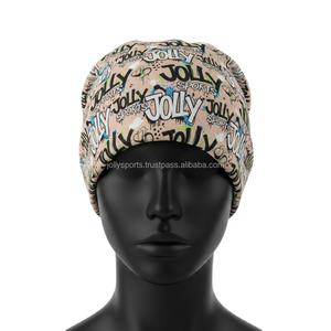 Gorro de Punto para Mujer, Tejido Suave de Poliéster y Elastano, Multicolor, Graffiti, Logotipo Personalizado por Sublimación, Ajuste Elástico, Gorro de Jacquard - Product Image 1