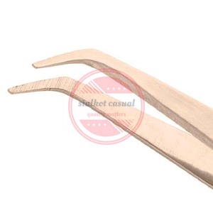 Pince à épiler d'extension de cils à pointe incurvée Pince à cils professionnelle Logo personnalisé - Product Image 4