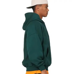 Custom Oversize 100% Cotton Fleece Pullover Hoodie Front High Quality Cropped Fashion Crop <b>Top</b> Loose Fit Casual <b>Winter</b> Short - Product Image 4
