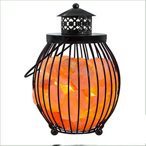 Prix de gros panier paniers en fer forgé de l'Himalaya avec morceaux 2025 nouveauté lampe au sel personnalisée - Product Image 1