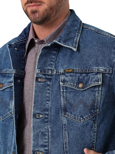 Wholesale OEM <b>Custom</b> Logo Men's <b>Denim</b> <b>Jacket</b> Casual Vintage Stand Collar Regular Fit Zipper Closure for Men - Product Image 2