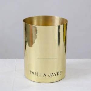 โหลเทียนทองเหลืองสีทองภาชนะทองเหลืองบริสุทธิ์สำหรับทำเทียนขวดโหลสำหรับเทียนหอมมีกลิ่นหอม - Product Image 1