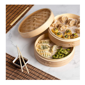 Cesta Vaporera de Bambú de Gran Tamaño para Bollos y Dumplings, Venta al por Mayor de Fábrica en Vietnam - Product Image 1