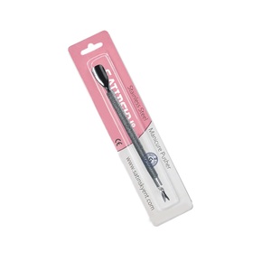 Pousse-cuticules incurvé et coupe-ongles à deux pointes en acier inoxydable, outil double extrémité réutilisable pour manucure, qualité supérieure - Product Image 4