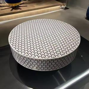 Table basse personnalisée haut de gamme faite à la main élégante traditionnelle incrustation d'os or en acier inoxydable meubles de maison décoratifs pour vivre - Product Image 6