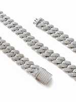 Chaîne cubaine Monaco 10 mm en argent sterling 925 avec moissanite, collier hip-hop, bijoux tendance, cadeau de fête pour homme