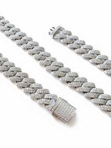 Cadena cubana de eslabones redondos de moissanita en plata de ley 925, collar de joyería hip hop, regalo de moda para fiestas para hombres - Product Image 2