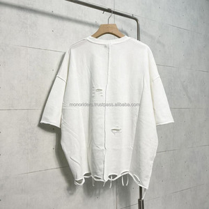 เสื้อยืดวินเทจสำหรับนักขี่มอเตอร์ไซค์แบบโมโนเสื้อยืดผ้าฝ้ายฟอกสีลายสตรีทแวร์โอเวอร์ไซส์ - Product Image 5