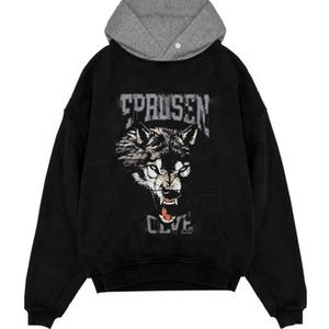 Impression personnalisée par injection directe pulls à capuche vintage lavés sweats pour hommes survêtement sweat à capuche surdimensionné pour hommes - Product Image 3