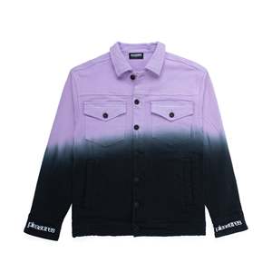 Blouson Trucker Dawn pour Homme en Cuir Véritable et Toile Haute Résistance, Style Streetwear, Fermeture Éclair, Taille XS, Idéal Printemps - Product Image 1
