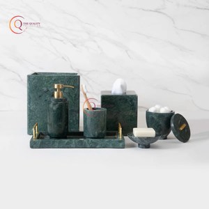 Boîte à mouchoirs en marbre vert pour décoration de table avec couleur et tailles personnalisées pour hôtels et cafés Accessoires de table - Product Image 1