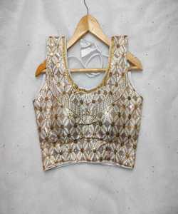 Listo para usar Mujeres indias Diseñador Bordado Blusas DE TRABAJO Ropa de fiesta Diseñador de bodas Última blusa de desgaste de las señoras Alphanumero - Product Image 3