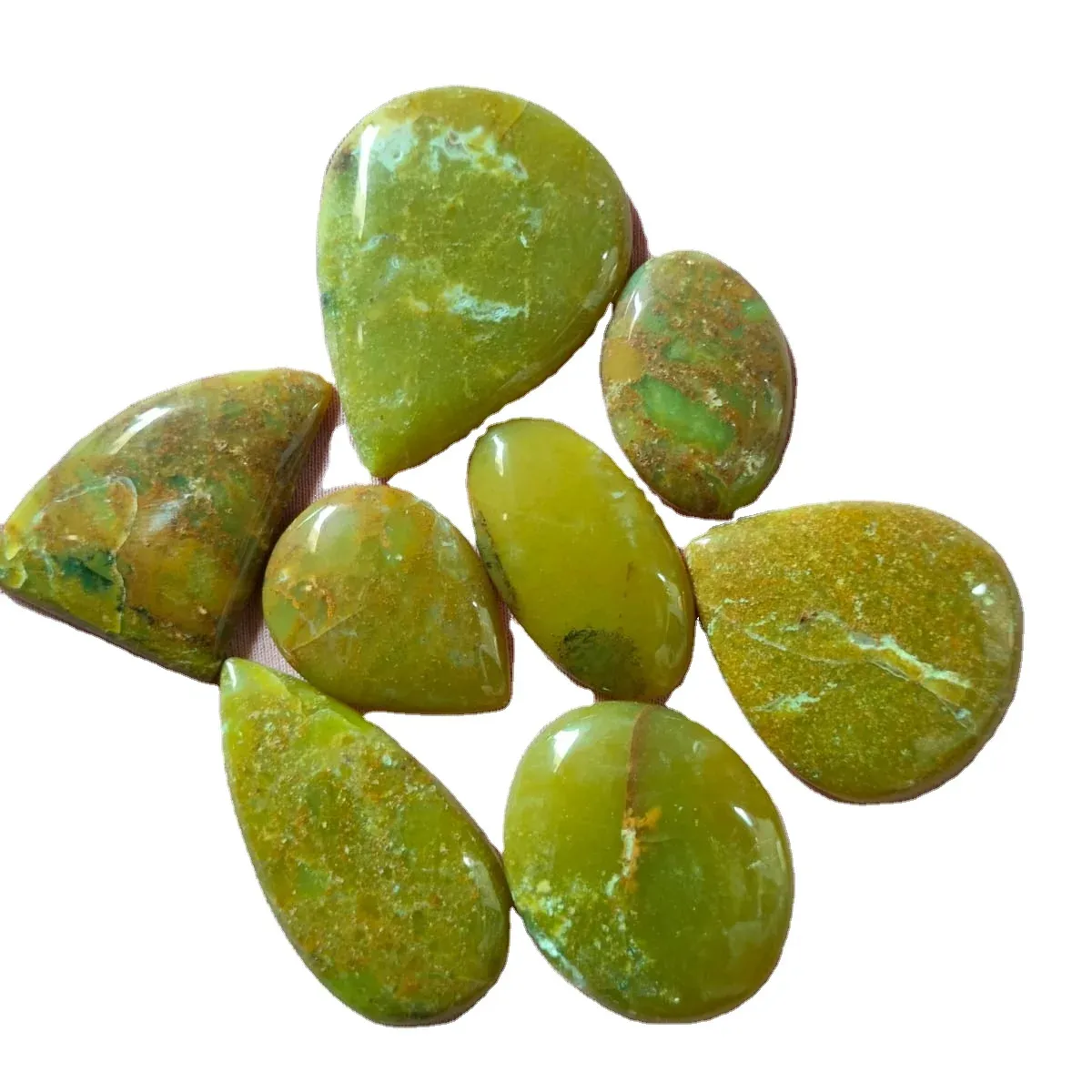 Natural green opal cabochon loose gemstone fine quality at wholesale price manufacturer India jewelry