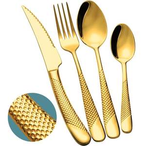 Juego de Cubiertos de Acero Inoxidable de Lujo, Nuevo Juego de Cubiertos Dorados con Pulido Espejo Dorado para Bodas y Fiestas - Product Image 6