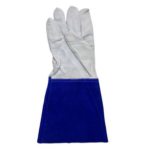 Gants de soudage en cuir avec manchette Gants de travail Tig résistants à la chaleur blancs en peau de mouton longue durée CE pour soudeurs - Product Image 4