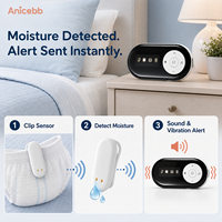 Alarme d'énurésie sans fil Anicebb, sans WiFi, sans application, sans cloud, avec 3 modes d'alerte pour la surveillance à domicile et les programmes de vente au détail