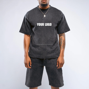 Conjunto deportivo informal personalizado de alta calidad y económico para hombre, estilo de vida activo, conjunto de dos piezas de talla grande, transpirable. - Product Image 6