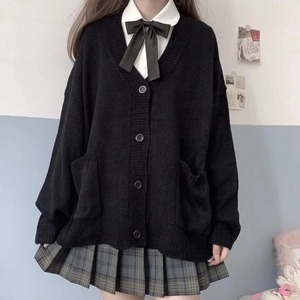 日本制服セーター付き春秋ニットセーターカレッジスタイルJK制服カーディガン学生女の子コスプレ - Product Image 1