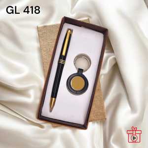 Regalo corporativo-Juego de llavero y bolígrafo negro simple y elegante para regalos promocionales y de negocios de Navidad al mejor precio - Product Image 6