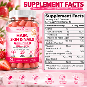 Gommes multivitaminées A et C de haute qualité pour femmes, gommes blanchissantes et éclaircissantes pour adultes avec vitamines, soutien immunitaire - Product Image 3