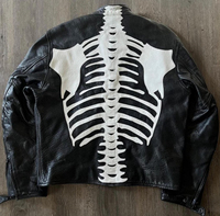 Combinaison de moto en cuir de vachette véritable pour homme 2025, respirante, imprimée, hiver, grandes tailles, couleurs et logo personnalisables