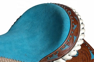 Barril de carreras inglés de cuero genuino de calidad superior, sillín occidental, herrajes de acero inoxidable, tamaño de 10-20 pulgadas para montar a caballo - Product Image 4